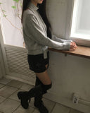 Maan Studded Knit Short Pants