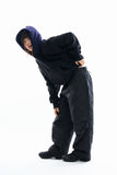Bicolor fleece layered hoodie