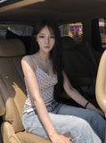 Kiruck Dot Lace Cap Sleeveless