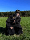 Urban oversize long balmacan coat