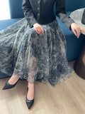 Deor Thuwal Banding Double Tulle Skirt