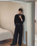 Osel Two-Tuck Wide Slacks