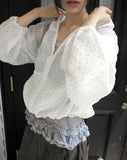 Muni Flower Seethrough String Hooded Jumper