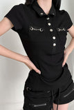 Chrome Rivet Polo T-Shirt