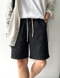 Linen wide short banding denim