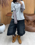 Letty Strap Cargo Bermuda Denim