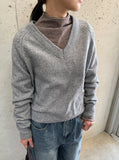 Hillmif Color Wool V-Neck Knit