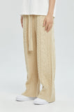 CABLE KNIT WIDE PANTS