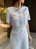Laurent Tweed H-Line Long One Piece