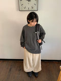 Pohind Adjust Pintuck Cotton Wide Pants