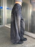 Sone Vintage Washing Wide Denim Pants
