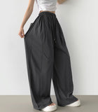 Two-way String Rustling Nylon Span Balloon Wide Banding Pants