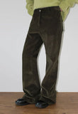 CURVED CORDUROY BOOTCUT PANTS