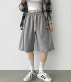 Folding Cut Snap Knee Length Bermuda Shorts