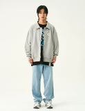 Flower Dot Embroidery Stadium Varsity Jacket