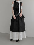 Romeli Frill Cotton Long One Piece