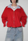 STRIPE COLLAR LAYERED JUMPER