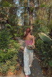 Vintage Damage White Wide Pants