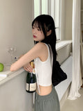Hino Balletcore Eyelet Ribbon Cropped Sleeveless