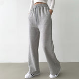 Blanket warm brushed lining long wide training pants