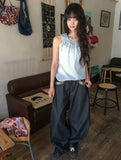 Caramin Frill Layered Sleeveless Bustier Blouse