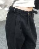 Tion Buckle Pintuck Wide Pants