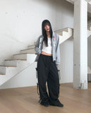 Merby Dot Ribbon Banding Strap Cutout Training Long Pants