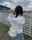 Show Light Blue Denim Wash Wide Pants