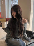 Baran Wool Loose Fit Long Sleeve Button Knit