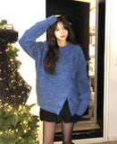 Polup wool slit button knit
