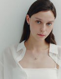 [Premium Plating] Ice Block AB(C) Dual Link Necklace