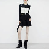 Kehi unbalanced mini skirt