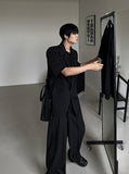Wide balloon set-up pants