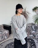 Tove Waffle Henley Neck Long Sleeve