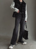 Damage hem cutting bootcut