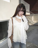 Juron Rose See-through Lace Scarf
