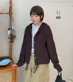 Kollindo String Check Hood Crop Shirt