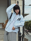 NY Applique Crop Hood Zip-Up
