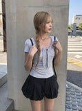 Poing Balloon Pintuck Nylon Banding Shorts