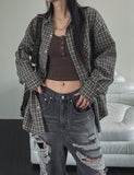 Rashid Overfit Check Shirt