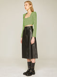 Fox Leather Maxi Skirt