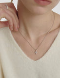 Essence Silver (W) Moissanite Lumi Cross Necklace