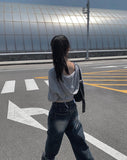 Lara Denim Wash Wide Pants