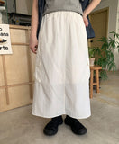 Yanta nylon banding cargo long skirt