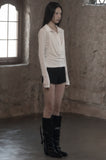 [mnem] Cowl Bustier Shirt Set