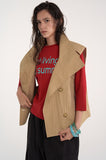 trench high neck vest