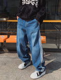Tres line wide balloon denim