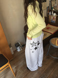 [unisex] Lakani Star Printing Banding Wide Pants