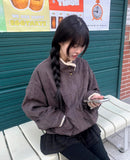 Rasi High Neck Fur Lining Zip-Up Suede Mustang Jacket