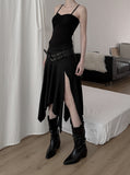 Lay Shirred Mesh Layered Sleeveless